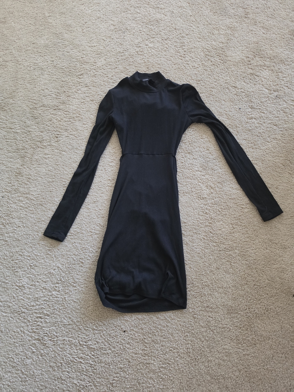 Forever 21 Black Long-Sleeve Mini Dress